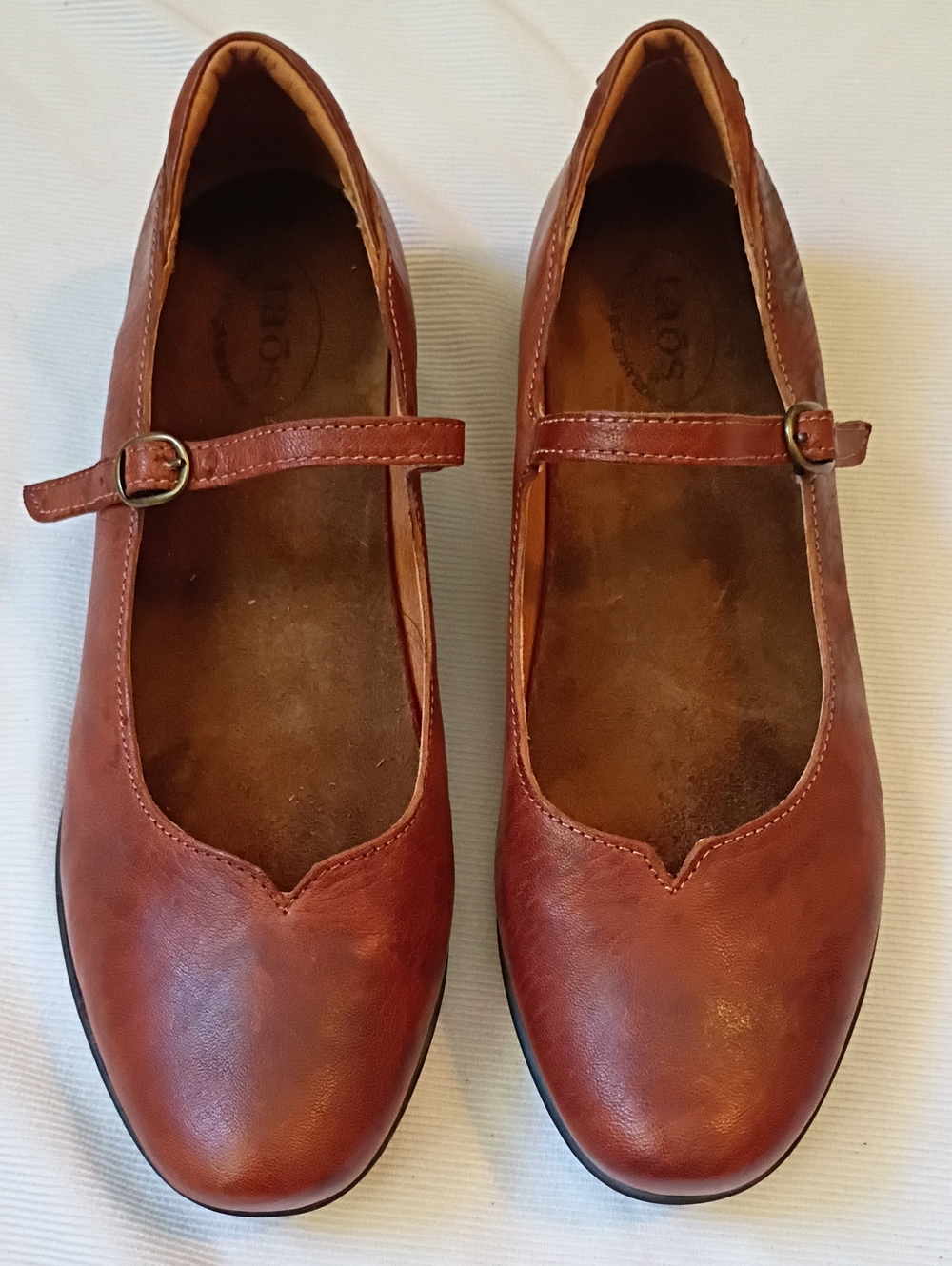 Taos Mary Jane brown Leather Flats - Picture 2 of 10